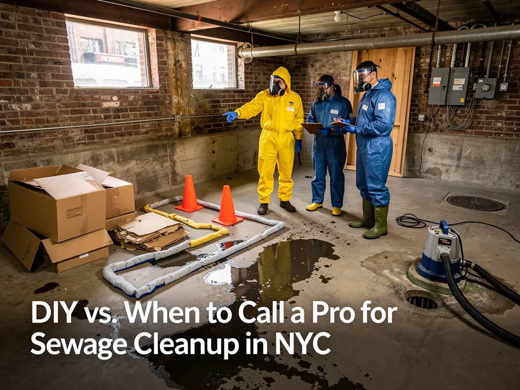 DIY vs. When to Call a Pro for Sewage Cleanup in NYC
